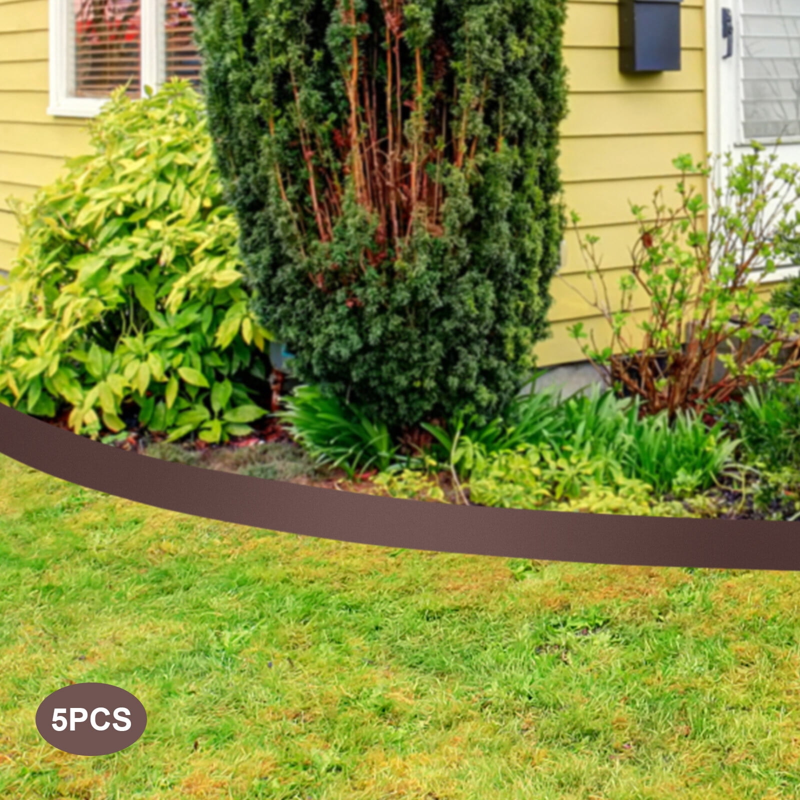 PEAKORA4"x39" 5x Metal Landscape Edging Steel Lawn Edging Bendable Metal Garden Barrier