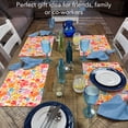 thumbnail image 3 of Highland Home "Bright Floral" 4-Pack Cotton Blend Washable Placemats, 3 of 6