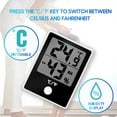 thumbnail image 3 of Tignapoo Dual-Pack Digital Hygrometer CJ-6621: Wall-Mounted Room Thermometer with ℃/℉ Switch, Humidity Monitor for Baby Rooms, Battery Not Included, 3 of 7