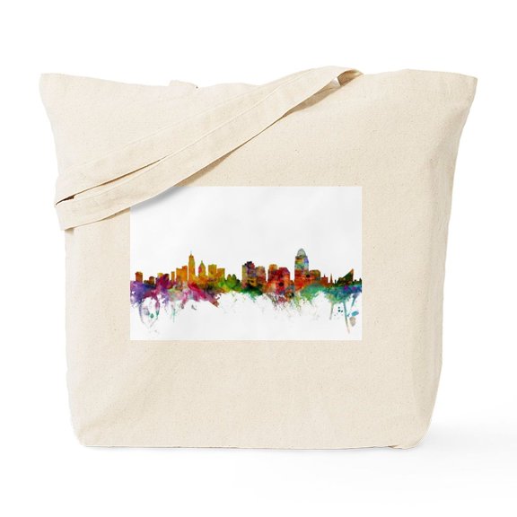 CafePress - Cincinnati Ohio Skyline Tote Bag - Unisex Canvas Tote Bag, Beige, 1-Piece