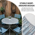 thumbnail image 5 of Gray Blue Dandelion Fitted Tablecloth with Elastic Edged, Round Table Cloth for Dining Table, Spring Flowers Modern Minimalist Waterproof Oil Proof Table Cover for Indoor Outdoor 45"-54", 5 of 8