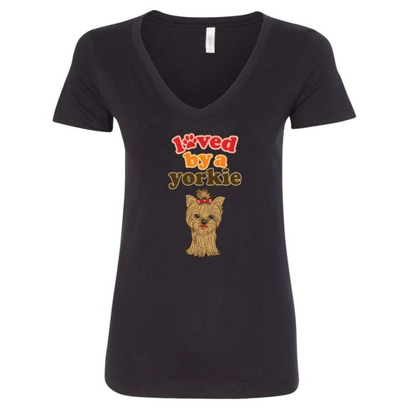Inktastic Yorkshire Terrier Dog Yorkie Women's V-Neck T-Shirt