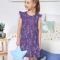 thumbnail image 4 of Vsdgher Chemises de Nuit Fleurs de Lavande pour Filles Manches Courtes à Volants Robe de Nuit Pyjama pour Fête Pyjama-TG, 4 of 6