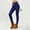 Blue, variant on Womens Fleece Lined Leggings Thermal Warm Tummy Control Winter Tights Trendy Button High Waisted Leggings with Pockets