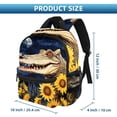 thumbnail image 2 of Crocodile Starry Sky Sunflower Traveling Backpack School Bags Cute College Backpack Baby Bag Lightweight Large Capacity Printed Design Adjustable Shoulder Strap Suitable, 2 of 6