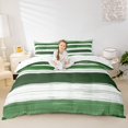 thumbnail image 3 of Homewish Vintage Green Twin Duvet Cover,Retro Abstract Artwork Twin Bedding,Reversible,2pcs,1 Duvet Cover and 1 Pillowcase, 3 of 6