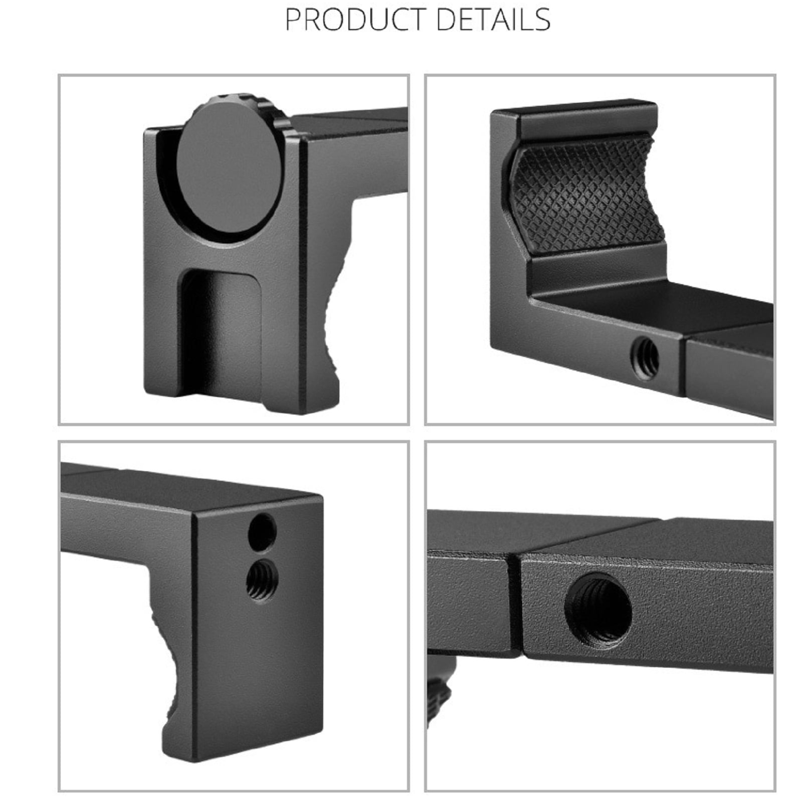 JIAHAOO Adjustable Smartphone Holder Tripod Mount with Cold Shoe Aluminum Alloy 2 48-3 27in Phones Secure Vlogging Mic LED Portable