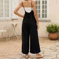 thumbnail image 4 of BLVB Womens Summer Overalls Wide Leg Sleeveless Baggy Jumpsuits Casual Loose Suspender Rompers Pants Beach Outfits, 4 of 7