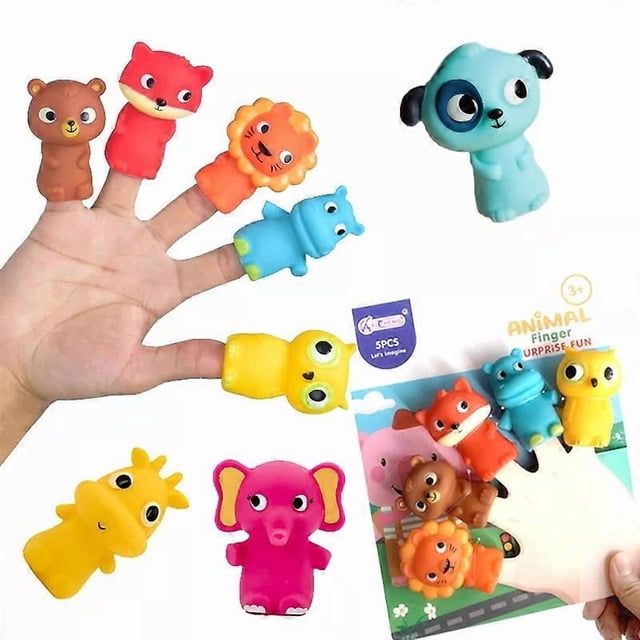 5 pieces Children Animal Finger Puppet Toy Set