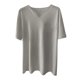 thumbnail image 1 of Men's Casual Solid Color V-Neck Gentleman's Business Short Sleeve Fitness T-Shirt M, 1 of 4