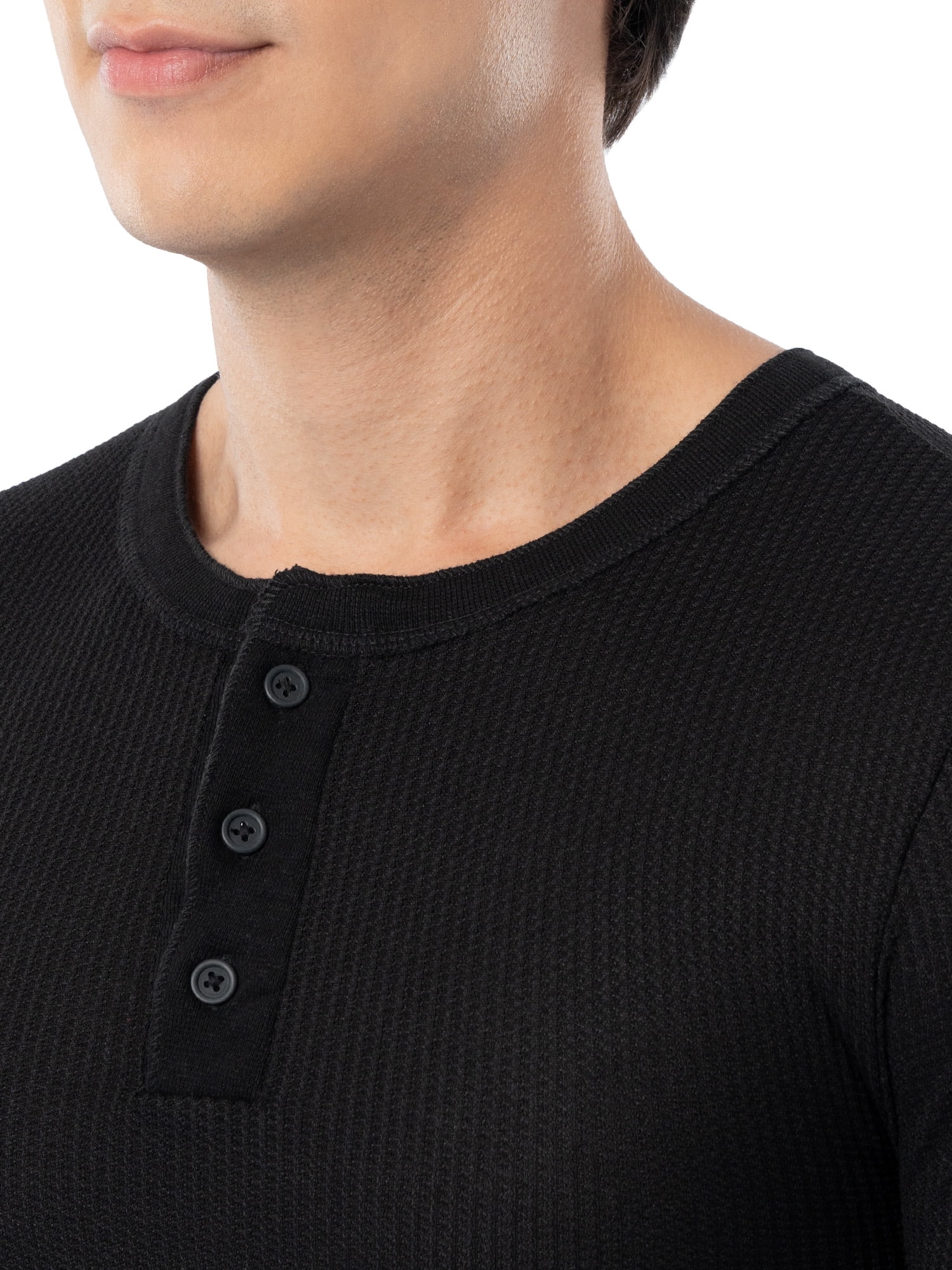 Fruit of the Loom Men's Thermal Waffle Underwear Henley Top, Sizes S-5XL