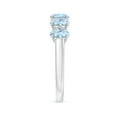 thumbnail image 3 of Angara Natural 1 Ct. Aquamarine with Diamond Non Eternity Ring in 14K White Gold for Women (Ring Size: 3), 3 of 9