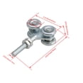 thumbnail image 3 of BQLZR 4PCS Roulette de Roue de Chariot de Glissière de Porte Argentée Roulette de Roue Suspendue H4-3, 3 of 5