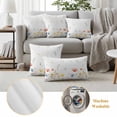 thumbnail image 6 of Spring Wildflowers Outdoor Waterproof Pillow Covers, Watercolor Rustic Flowers Floral Leaves Decorative Square Throw Pillowcase Sofa Cushion Sham for Patio/Couch/Chair, 16"x16" 2 Pack, 6 of 8