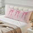 thumbnail image 4 of Pink Bow Body Pillow Covers 20"x54", Cute Watercolor Girls Cartoon Luxury Soft Brushed Microfiber Breathable Throw Pillow Covers, Pillowcase with Zipper for Couch Sofa Bedroom Living Room, 4 of 9