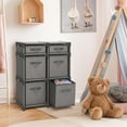 thumbnail image 2 of Clara Clark 6 PC Cube Storage Organizer for Bedroom - Box Storage Cuber Orgainzer - Storage Shelves Units for Living Room, Office, & Playroom - Gray, 2 of 7