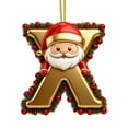 thumbnail image 2 of DAMAI 26 Letter Gold Christmas Ornaments With Cartoon Santa Claus- 2D Initial Ornaments for Christmas Tree, Personalized Name Decorations with Alphabet Letters for Holiday Decor, 2 of 3