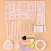 Handmade Crystal Glue Mold Set DIY Crystal Glue Jewelry Mold 141Pcs Set