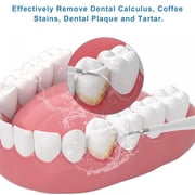KIBVOE Plaque Ultrasonic Teeth Cleaner, Remover for Teeth With LED Light Tooth Stains Whiten Tool Kit For Kids Adult With 3 Modes White.