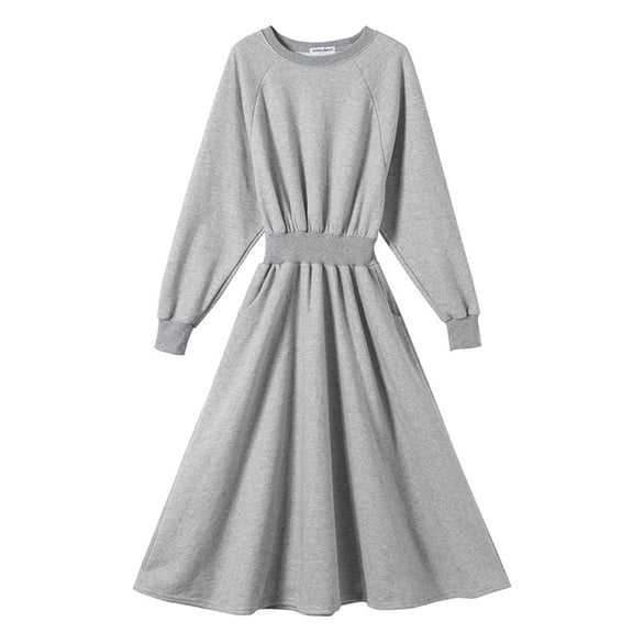 Dress for women, Polyester, Grey, 2XL