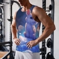 thumbnail image 5 of Pofeuu Cloud Cute Rabbit Print Men's Workout Tank Tops Sleeveless Muscle Gym Shirt Quick Dry-3X-Large, 5 of 7