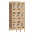 thumbnail image 3 of 12" Wide Triple Tier Vented Metal Locker - 3 Wide - 6 Feet High - 18 Inches Deep - Tan - Unassembled, 3 of 4