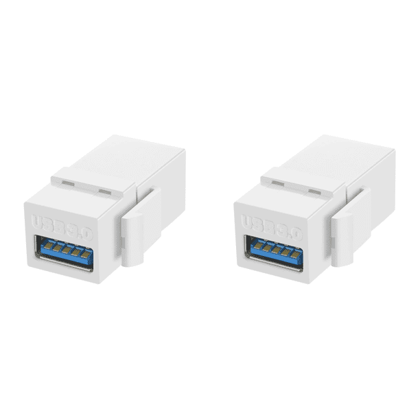 Keystone Jack USB 3.0 Inserta Adaptador Conector A () Blanco | Walmart ...