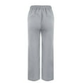 thumbnail image 5 of Bovemsi Lounge Pants Women Summer Long Solid Color Cotton Linen Straight Leg Loose Casual Pants Hiking Pants, 5 of 7