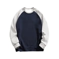 thumbnail image 1 of Pisexur Chandails pour Hommes à Manches Longues Col Ras du Cou Chandail Mode Décontracté à Empiècements de Couleurs Chandail à Enfiler Hauts Amples Unis Chandails Surdimensionnés Chandails à Capuchon M-3TG, 1 of 4