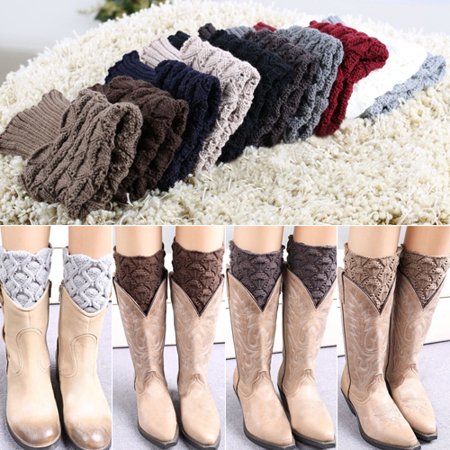 

Women\ s Fashion Winter Crochet Knit Leg Warmers Toppers Cuffs Short Boot Socks