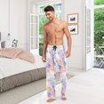 thumbnail image 6 of FORMRS Mens Pajama Pants with Pockets Soft Cotton Sleepwear Lounge Bottoms, Sizes S-2XL, Watercolor Marble Pattern, 6 of 7