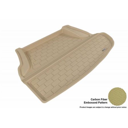 Carbon Fiber Embossed Pattern Kagu Tan Cargo Liner Stowable For