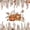 White1, variant on Fall Pumpkin Pine Floral Shower Curtain,Polyester Waterproof Bathroom Decor Set With Hooks,72 W x72 H Inch