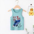 thumbnail image 2 of Xudanell Toddler Boy Shirts Sleeveless Cotton Tank Top Basic Wear Outdoor For Newborn Baby Boys Summer Sky Blue 12-13 Years, 2 of 4