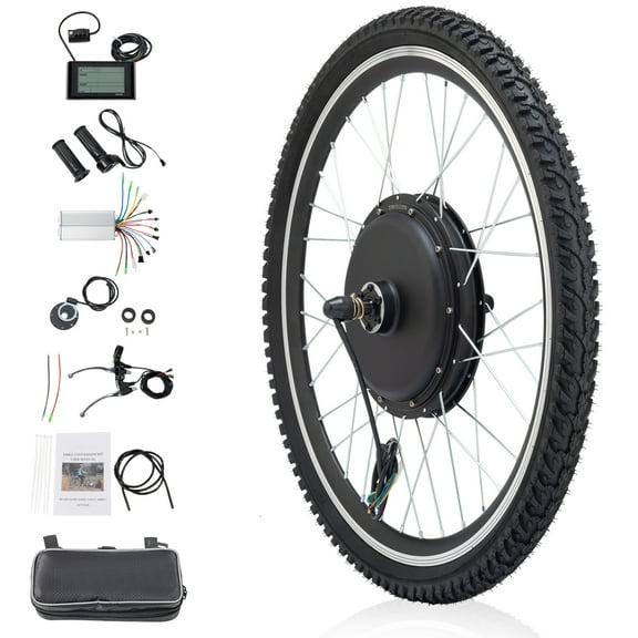 Ktaxon 48V 1000W Electric Bicycle Motor Kit, 26" Rear Wheel E-Bike Conversion Kit  w/ LCD Display (without Battery)