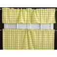 thumbnail image 2 of Poplin Gingham Checkered 2 Piece Window Valance Curtain Set (18 different colors), 2 of 18