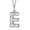 E Pendant, variant on Polki Diamond Initial Necklaces for Women in 925 Sterling Silver Platinum Plated Size 20"- H Letter Necklace I4 Clarity Jewelry Anniversary Wedding Unique Christmas Gifts