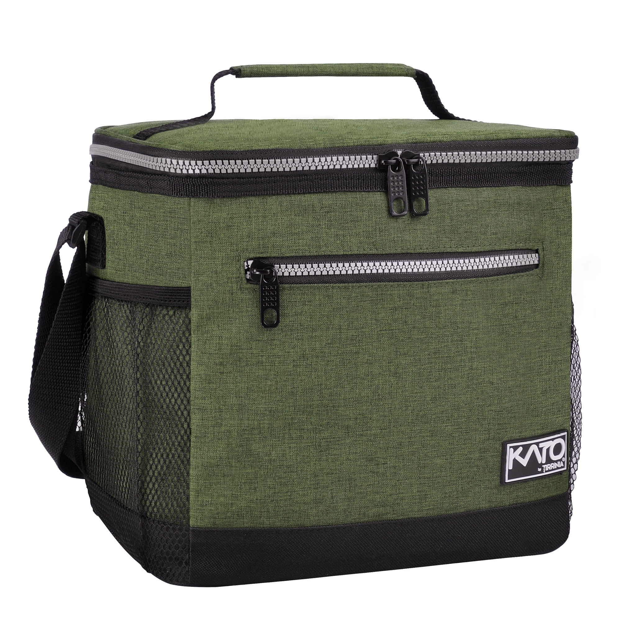 Tirrinia Insulated Lunch Bag, Leakproof Thermal Reusable Lunch Box Tote, All Ages, Large size, Green