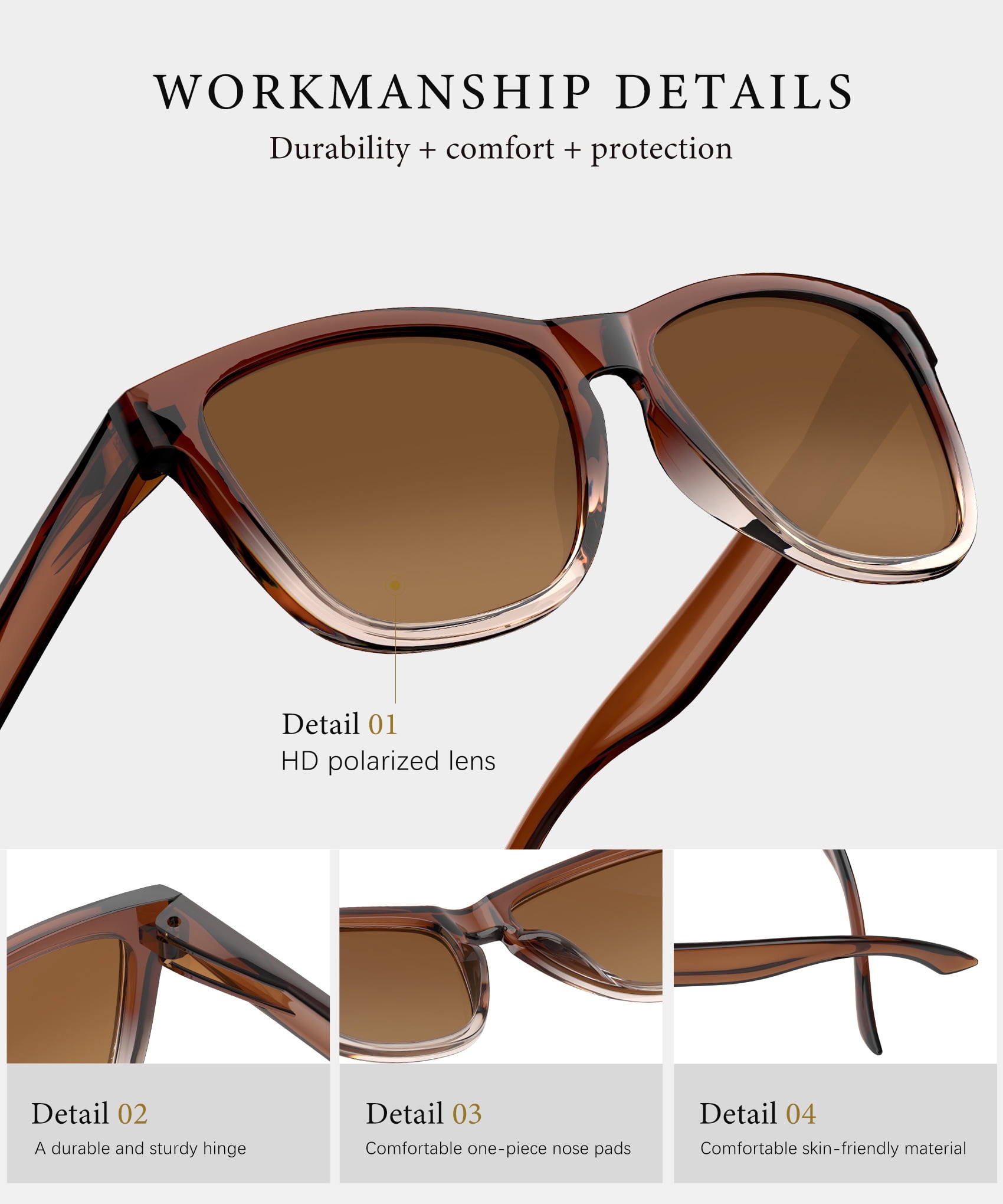 KALIYADI Womens-Sunglasses Polarized Sunglasses-Womens Trendy: Retro Sun Glasses with UV Protection for Travel Driving