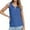 Blue, variant on Women with Built in Bra Thick Strap Spaghetti Strap Tank Top Cropped Ladies Fashion Casual Court Lock Round Neck Sleeveless Vest T Shirt Top Pink M