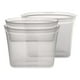 thumbnail image 1 of Juego de 3 bolsas de silicona gris con cierre de cremallera para almacenar alimentos, 1 of 1