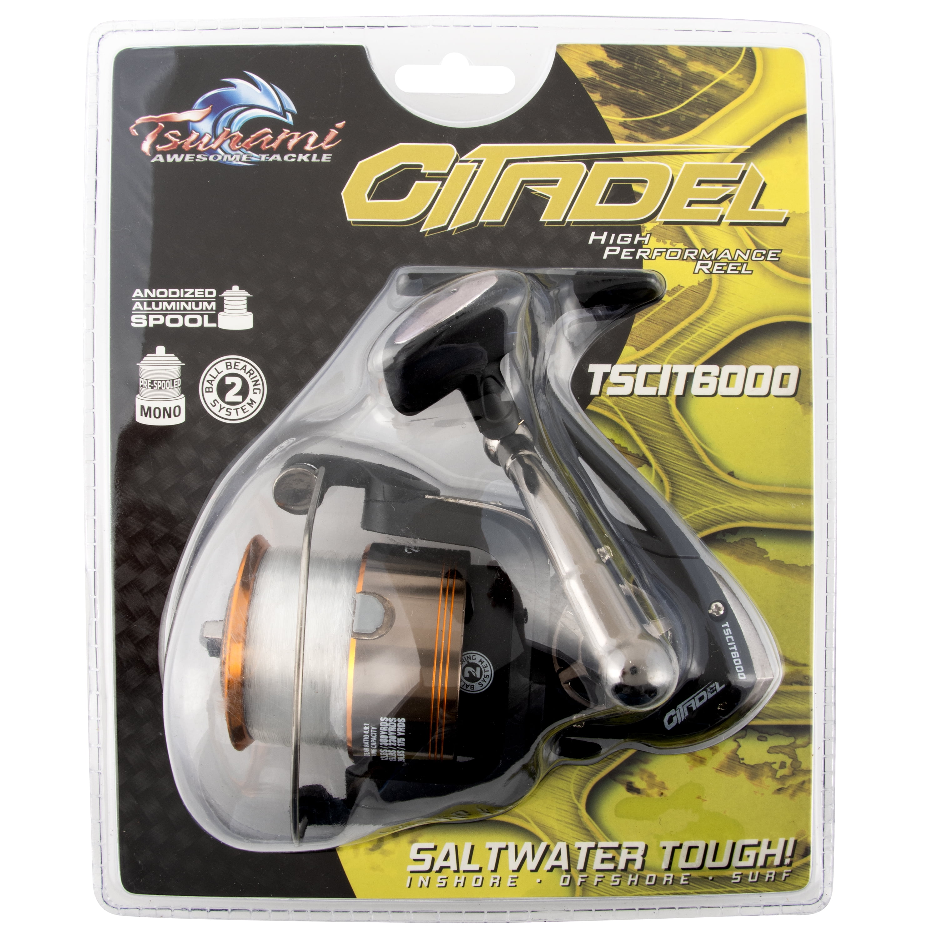 Tsunami Citadel Spinning Reel – 6000 Size - Walmart.com