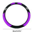 thumbnail image 3 of Universal Car Steering Wheel Cover Stretch, Soft Polyester Material, Breathable Embossed Design, Easy Installation, Compatible with Most Vehicles, 3 of 6