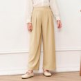 thumbnail image 7 of Girls Pants Casual Smocked High Waist Pant Loose Wide Leg Long Trousers 3-14 Years Kids Fashion Spring, 7 of 7