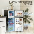 thumbnail image 6 of HOMCOM Small Fridge with Freezer, 4 Cu Ft Refrigerator with Shelves, Black, 6 of 8