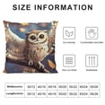 thumbnail image 5 of Orinice owl Branch Leaves Graphic Decorative Throw Pillow Cover for Home Living Room Sofa, Short Plush All Year Round Usage, 1 Piece 20x20in, 5 of 5