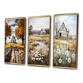 thumbnail image 3 of Designart "Farmhouse Rural gracefulness I" Landscape & Nature Framed Wall Art Set Of 3 - Yellow Farm Frame Gallery Set For Office Decor, 3 of 6