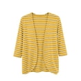 thumbnail image 4 of Women's Cardigan Jacket Baeitkot Women's Casual Striped Long-Sleeve Cardigan Jacket Yellow XL, 4 of 7
