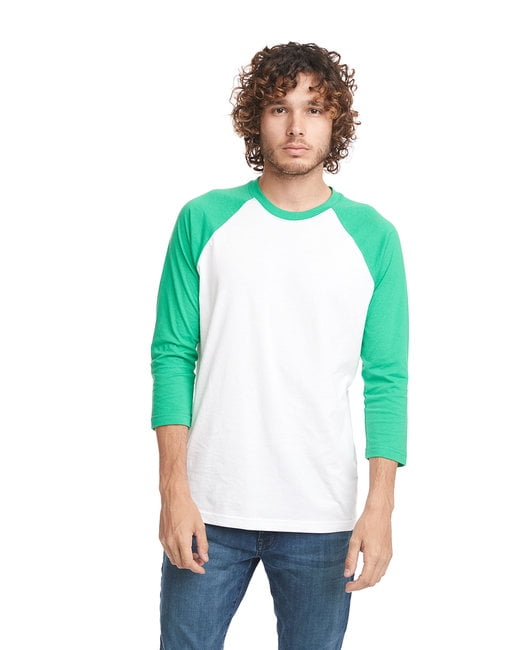 kelly green baseball shirt