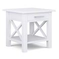 thumbnail image 2 of WyndenHall  Waterloo SOLID WOOD 21 inch Wide Square Contemporary End Side Table - 21 inch Wide White Painted,Lacquer Transitional,Modern &, 2 of 5